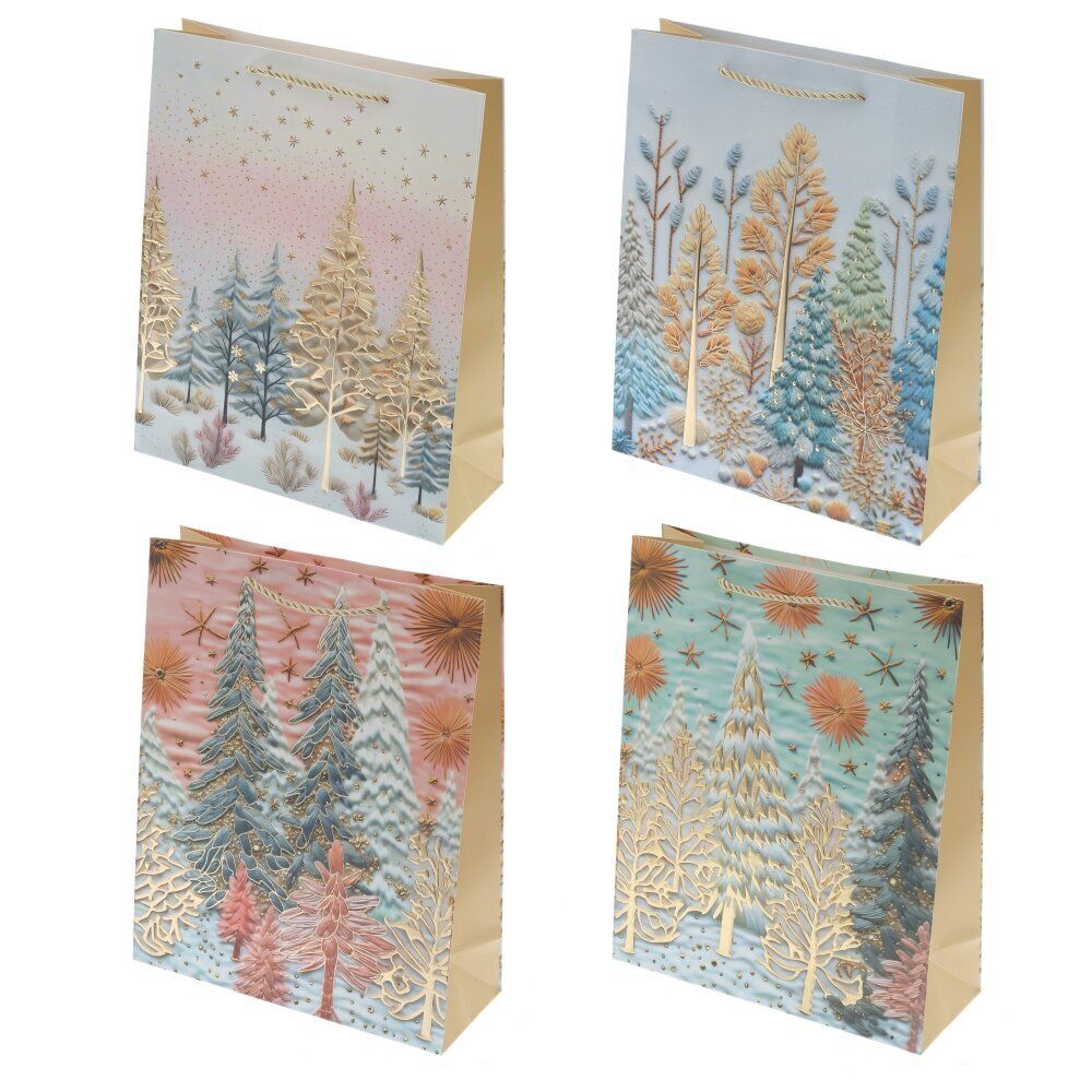 GAEM Пакет подарочный (бумага 210г/м2, блок 12шт), L26 W10 H32 см, 4в.