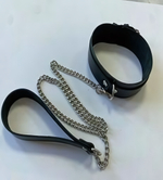 Ошейник Вайлдкэт с поводком-цепочкой (Цвет: черный)