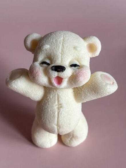 Фигурка из шок. глазури "Счастливый мишка" белый