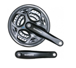 Система Shimano Altus M311, 170мм, Квадрат, 48/38/28T, защита, черный