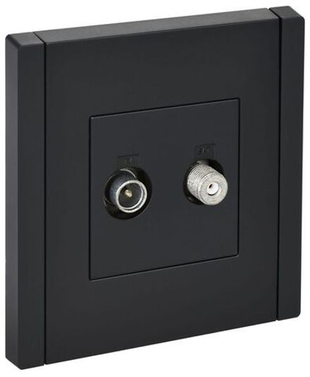 Розетка 2-м TV+SAT FORTE&PIANO FP138 черн. IEK FP-AF20-O-K02