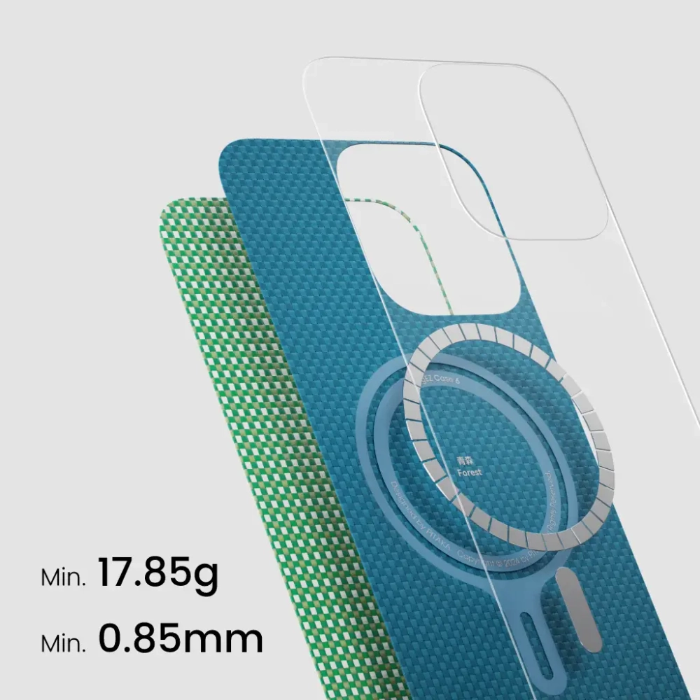 Чехол Pitaka Ultra-Slim Case для iPhone 16, Forest Green (KI1601FOR)