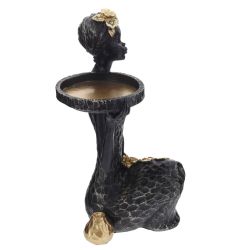 GAEM Фигурка декоративная "Африканка" с подставкой д/мелочей, L16,5 W12,5 H24 см