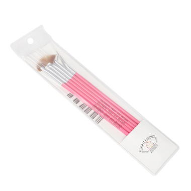 Кисточки для геля Global Fashion B-9, 6 шт, розовые