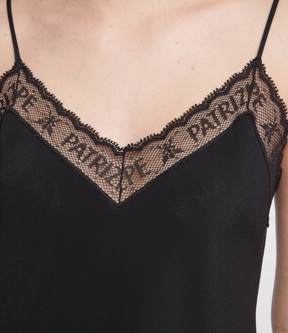 Сатиновый топ Patrizia Pepe - черный(8C0438 A8I1)