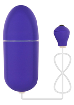 Фиолетовое виброяйцо FUNKY EGG ON A WIRE - 7,5 см.