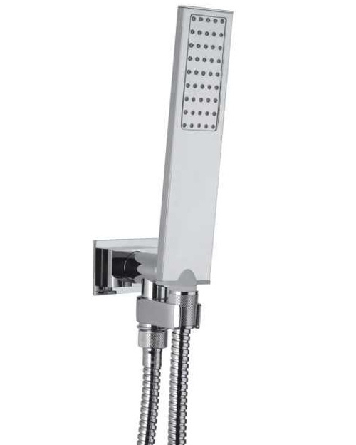 Bossini C13 ручной душ: держатель с шланговым подсоединением, лейка, шланг 1, 5 м латунь, цвет хром