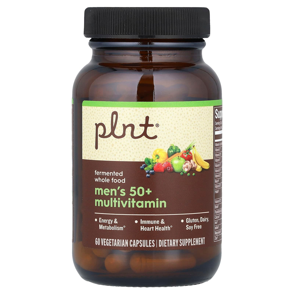 Plnt, Мультивитамины для мужчин старше 50 лет, 60 вегетарианских капсул