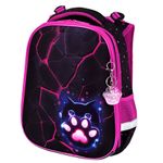 Ранец BRAUBERG PREMIUM, 2 отделения, с брелоком, "Pink lava", 38х29х16 см, 273097