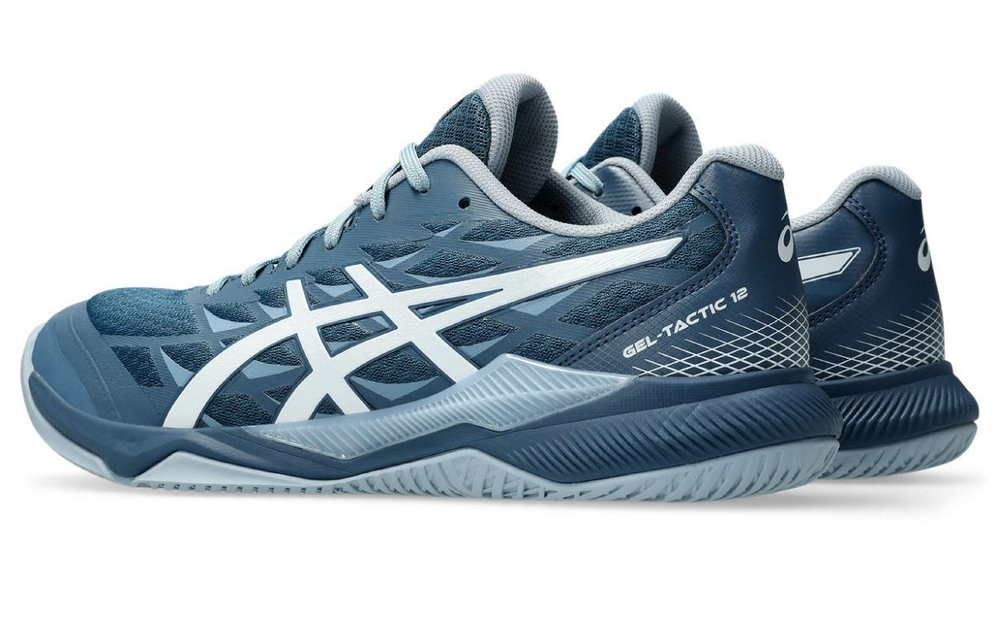 Мужские кроссовки для бадминтона/сквоша Asics Gel-Tactic 12 - винтажный индиго/белый