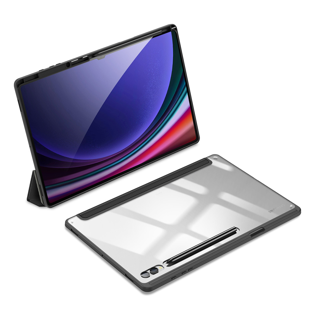Чехол книжка черного цвета для Samsung Tab S10 Ultra, S9 Ultra и S8 Ultra, серия Toby Series от Dux Ducis