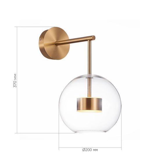 SL1133.201.01 Бра ST-Luce Латунь/Прозрачный LED 1*14W 3000K BOPONE