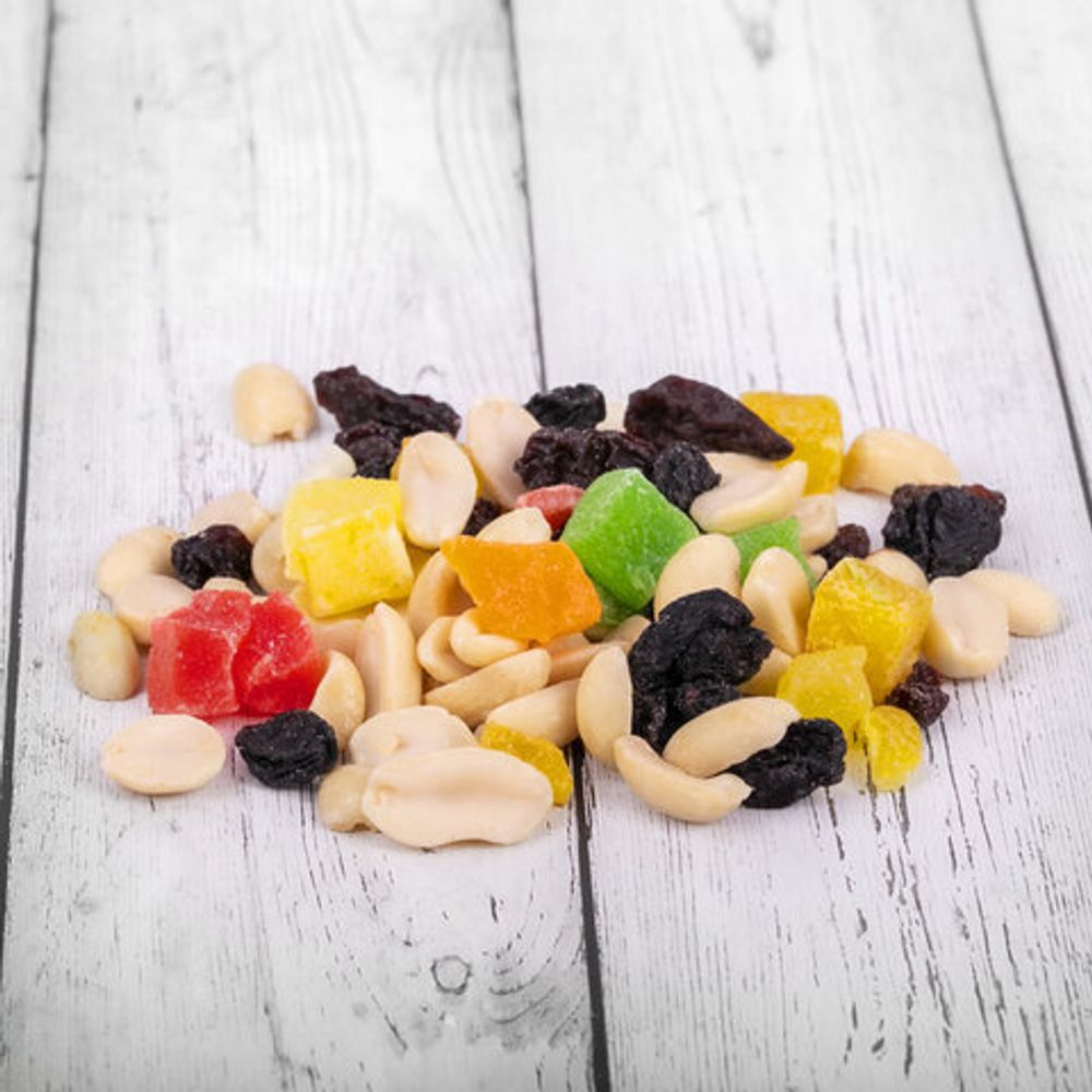 Орехи и сухофрукты WELDAY (ВЭЛДЭЙ) "Смесь студенческая", арахис, цукаты, изюм, 1 кг, 622482