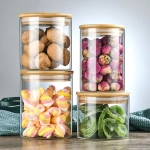 Контейнер для продуктов с крышкой Nässla (1200ml.), контейнер-стекло, крышка-бамбук