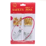 Булавки английские 55-85шт «Favorite Hous», цвет золото и серебро