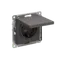 Розетка AtlasDesign 16А IP20 с заземл. защ. шторки с крышкой механизм базальт SE ATN001446