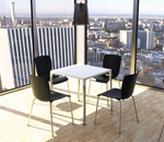 Стол пластиковый Siesta Contract Mango Alu, белый