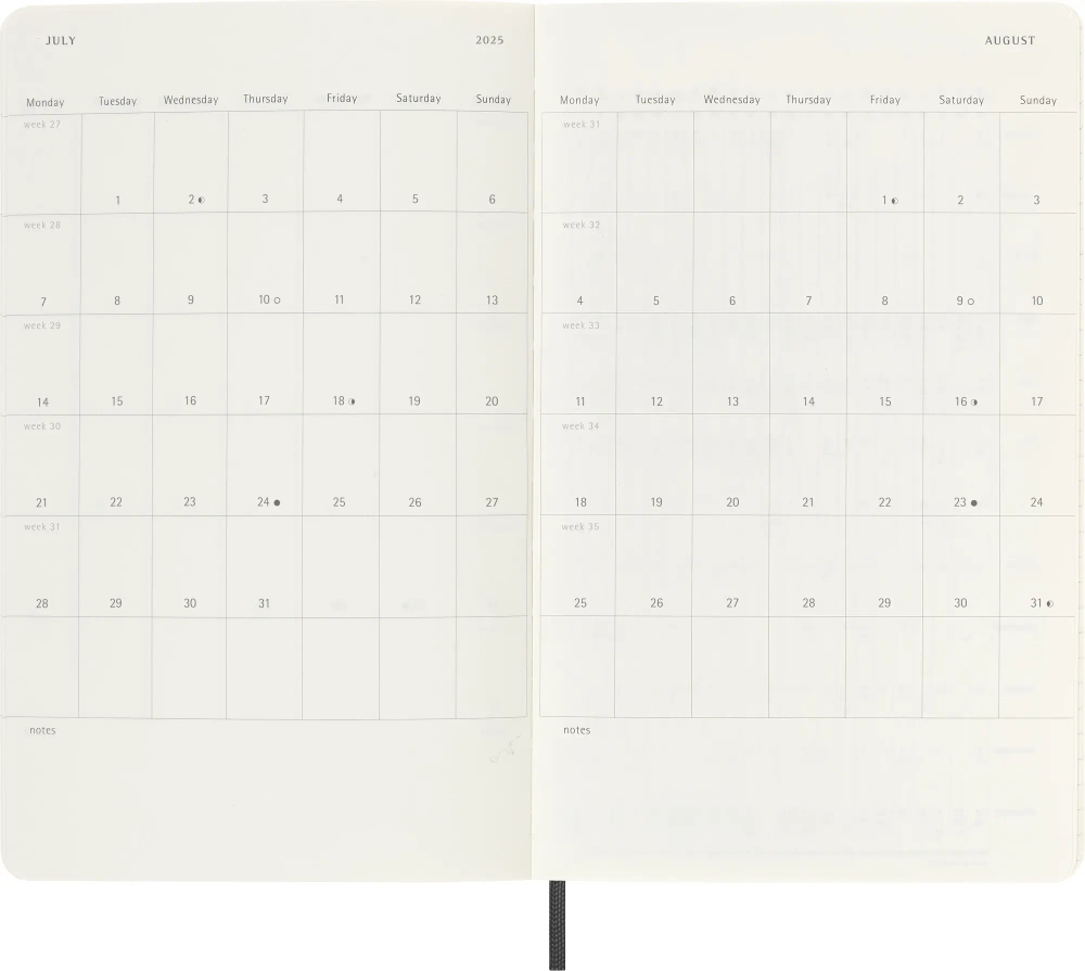 Ежедневник на 2025-2026 гг Moleskine Academic Soft (DSB18DC3) 13х21см, 400 стр. мягкая обложка черный