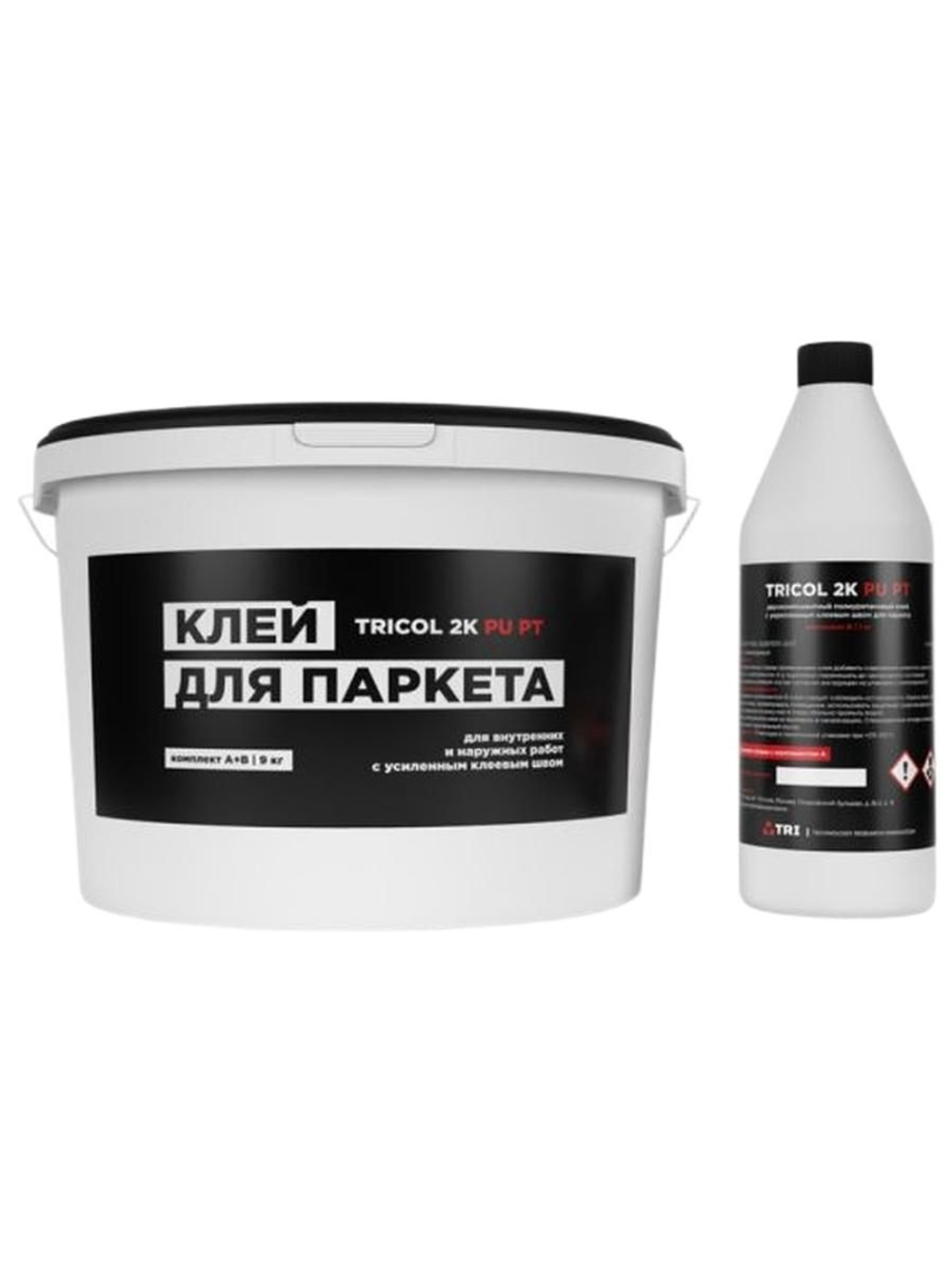 Клей для паркета TRICOL 2K PU PT 9кг