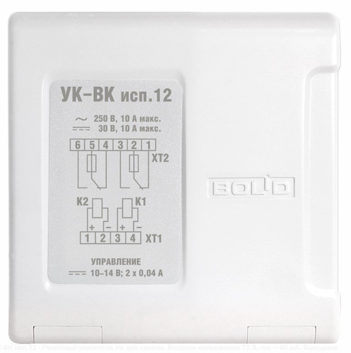 УК-ВК исп.12 Устройство коммутационное, 2 реле, U-упр.12 В