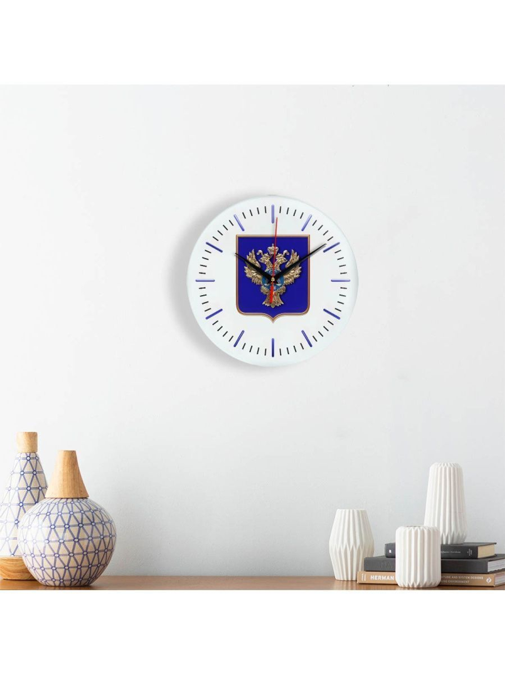 Настенные часы "Эмблема герб Казначейство 52"