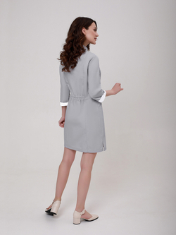 Серый медицинский халат Х-224/2