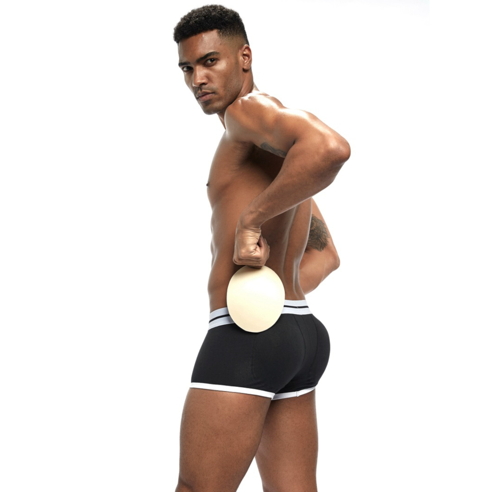 Мужские трусы боксеры черные с push up JOCKMAIL JM6038-2