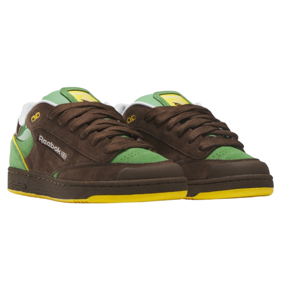 Кроссовки reebok Club C Series для скейтборда - низкие корейско-зеленые кроссовки