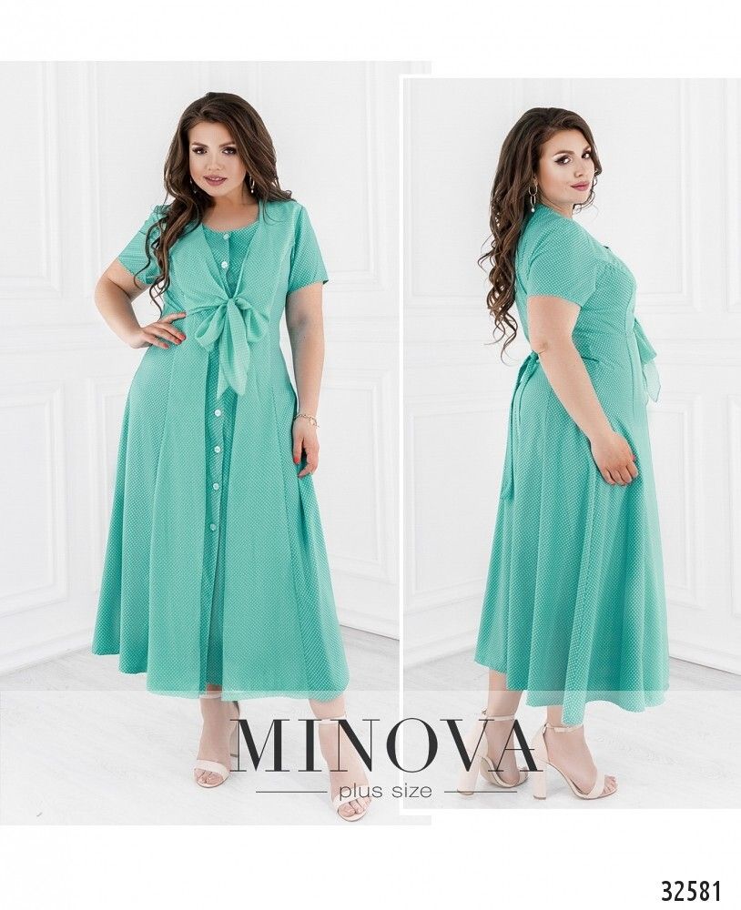 Платье 366-бирюза Minova