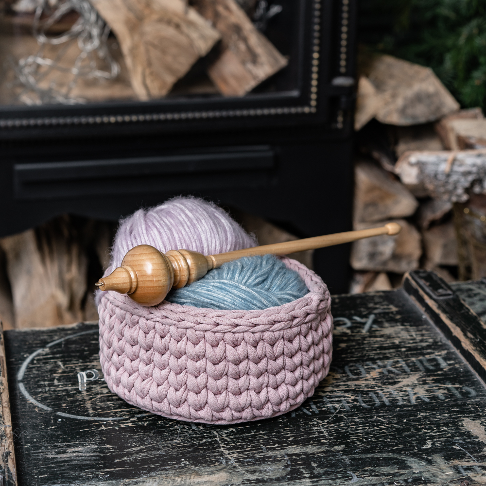 Подвесное опорное веретено из дерева сибирский кедр. Art of Siberia. B50