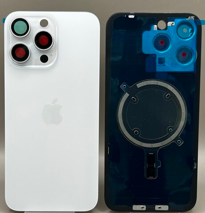 Крышка iPhone 15 Pro Max White Titanium/ Белый Титан ориг