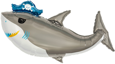 Шар (38''/97 см) Фигура, Акула Пират (повязка флибустьера)