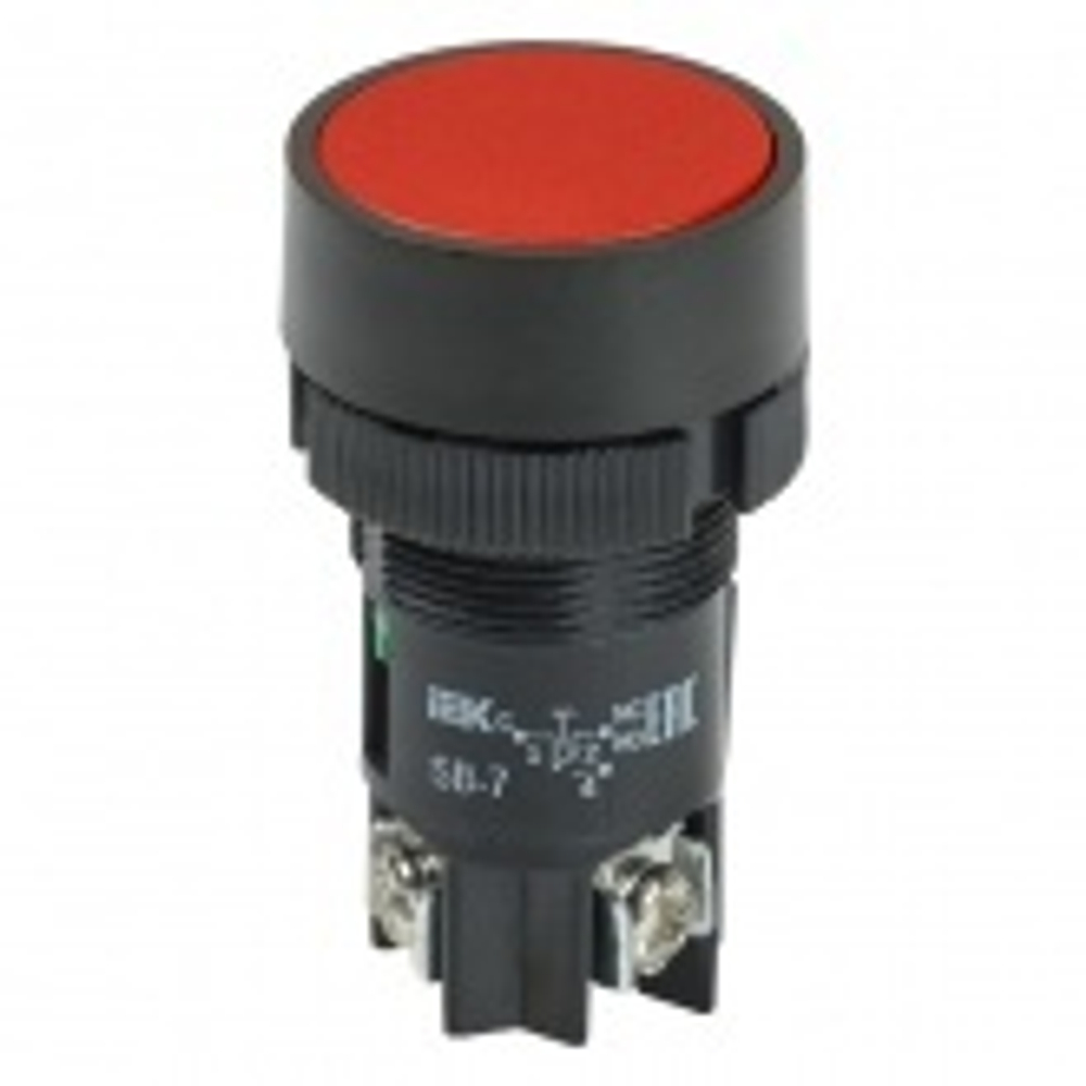 Кнопка SB-7 Стоп красная 1НО+1НЗ d22мм/240В IEK BBT40-SB7-K04