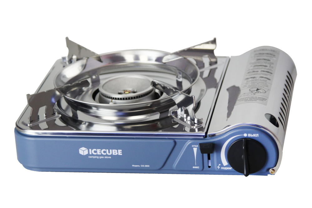 Плита походная ICE CUBE GS-3800, 2.9 кВт, 200 г/ч, внешн. баллон
