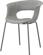 Кресло с обивкой Scab Design Miss B Pop coated steel frame, антрацит, серый