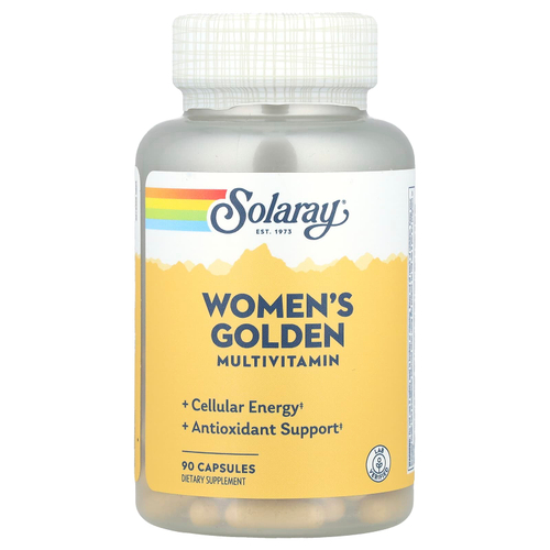 Solaray, Women's Golden Multivitamin, 90 капсул