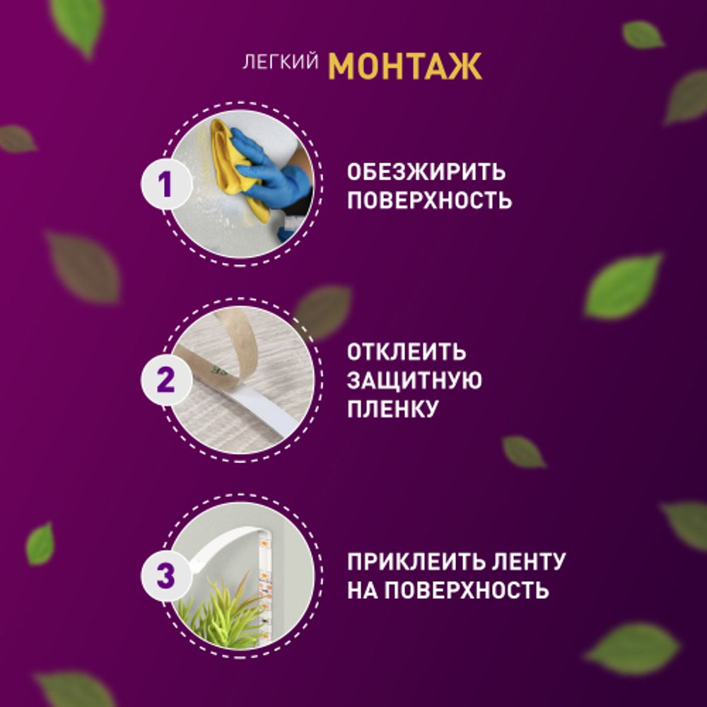 Светодиодная лента для растений ЭРА FITO-Strip Light-RB-2m красно-синего спектра, 2 м, IP65 с адаптером 12V в комплекте | Светодиодные ленты для растений