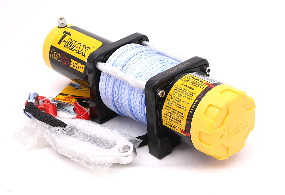 Лебедка T-Max ATW-3500 с синтетическим тросом (W0520)