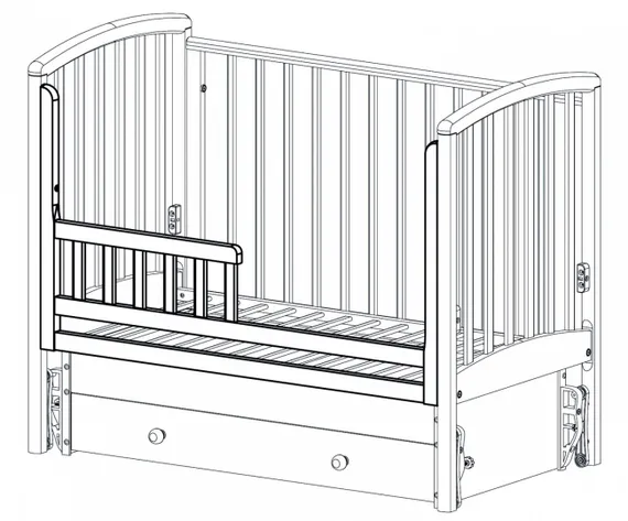 Ограждение для кроватки Гандылян Белая ночь