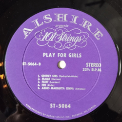 Винтажная виниловая пластинка LP 101 Strings Plays Hit Songs For Girls (USA 1967)