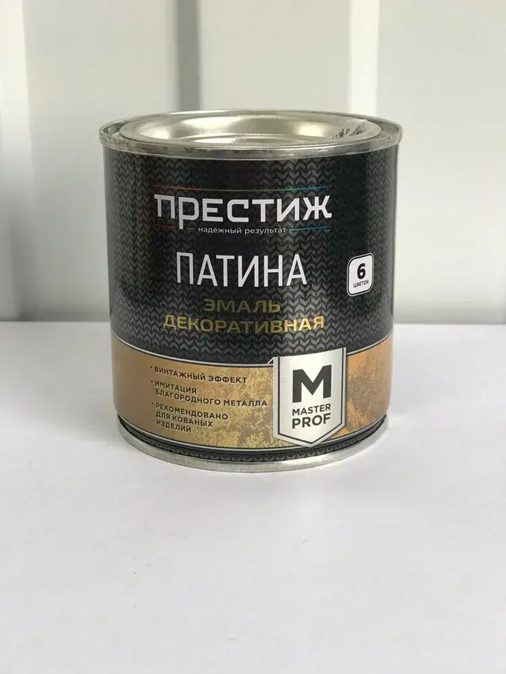 ПРЕСТИЖ НАДЕЖНЫЙ РЕЗУЛЬТАТ Краска Гладкая, до 60°, Глянцевое покрытие, 0.2 л