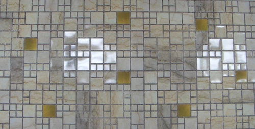 Панель ПВХ  Мозаика МРАМОР С ЗОЛОТОМ   480 * 955 мм (10)
