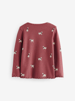 Лонгслив для девочки Next 168-412, Бордовый