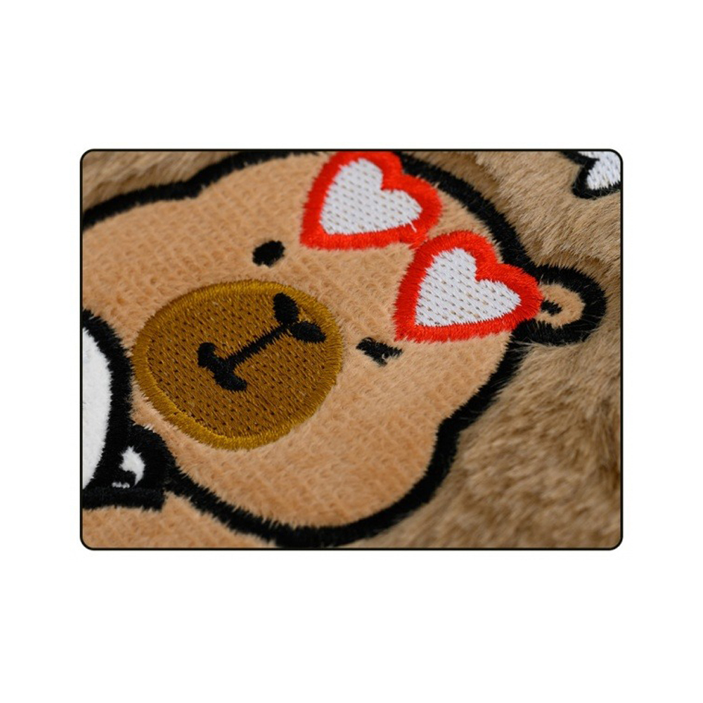 Блокнот Basir, формат А5, серия "Капибара", меховая обложка, 80 листов, размер 21*15 см