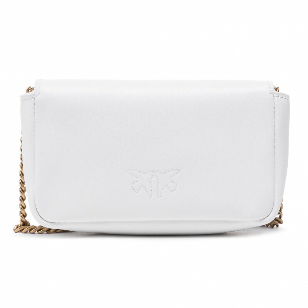 LOGO-PLAQUE MINI BAG - white