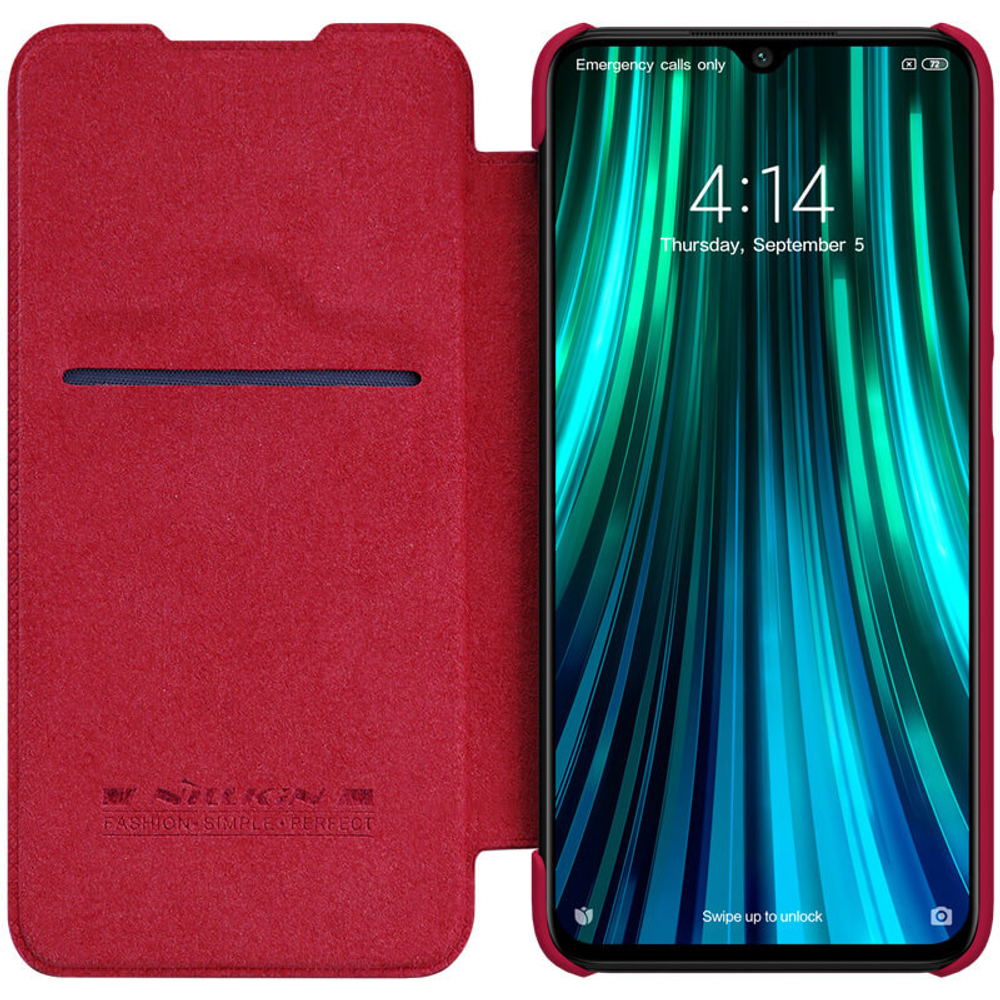 Кожаный чехол-книжка Nillkin Leather Qin для Xiaomi Redmi Note 8 Pro