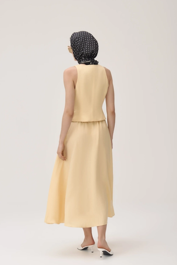 Льняная юбка А-силуэта