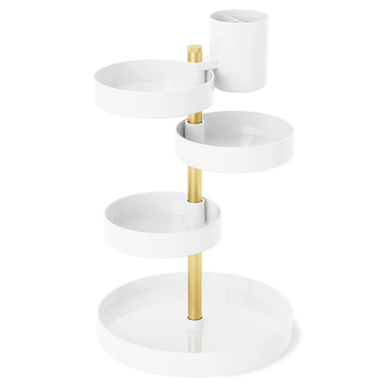 Органайзер настольный pirouette, белый/латунь