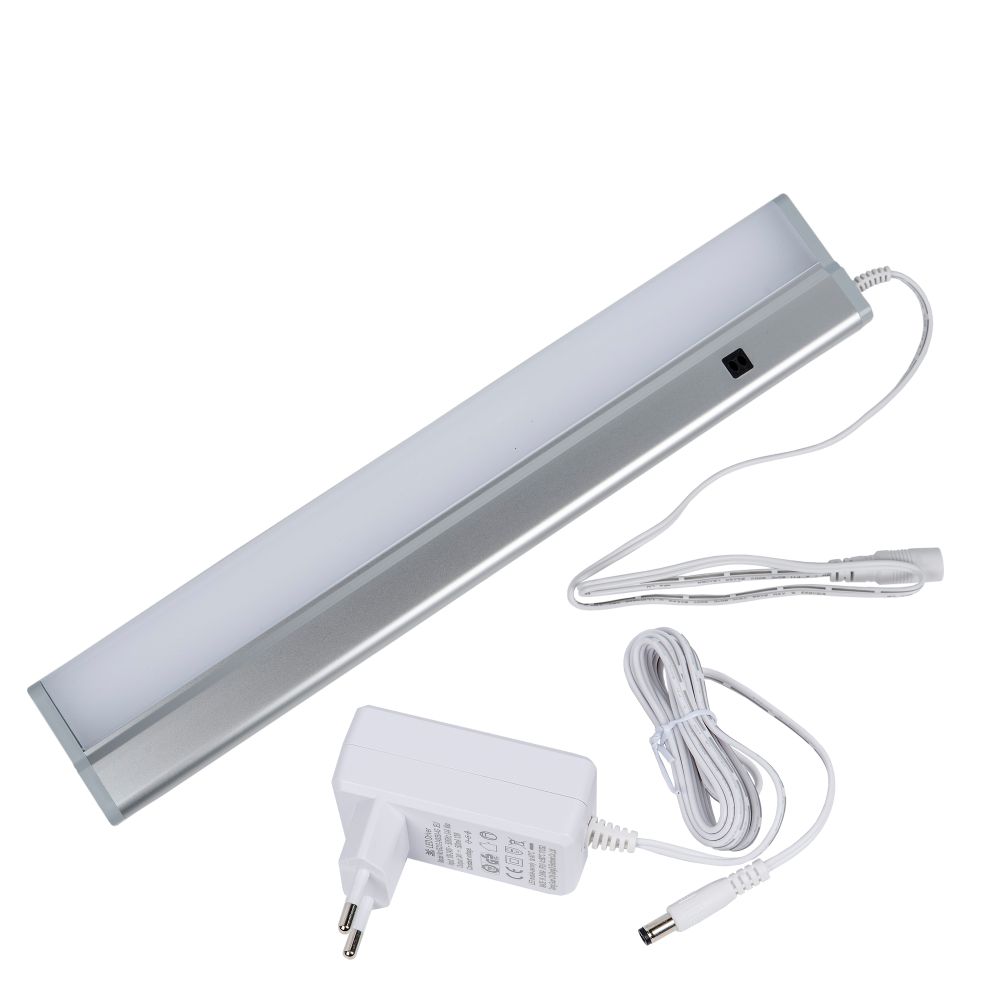 ULI-F41-5.5W-4200K-DIM SENSOR IP20 SILVER Панель линейная светодиодная ультратонкая. с бесконтактным выключателем. 300х53х14мм. 280Lm. Серебристый. ТМ Uniel