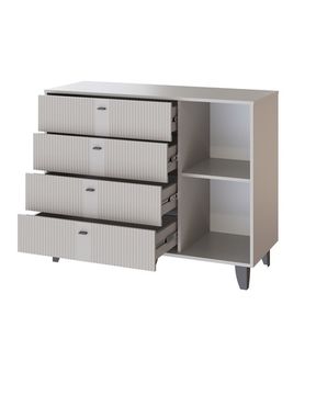 Комод КАТРИН-13 белый / белый / МДФ белый снег